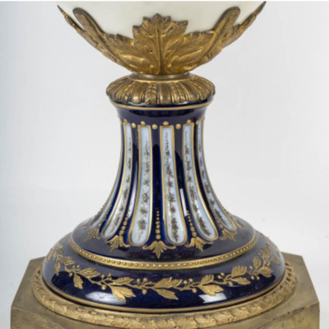 Importante Paire De Vases En Porcelaine, Signature Sèvres XIXème  d'époque Napoléon III-photo-6