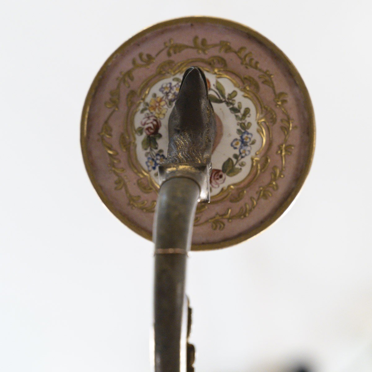 Enamel And Bronze Chandelier, 19th Century.-photo-3