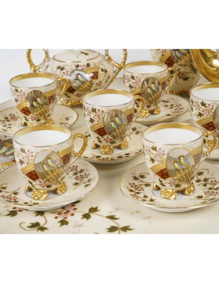 European Porcelain Coffee Service In The Taste Of Satsuma – Late 19th - Early 20th Century-photo-2