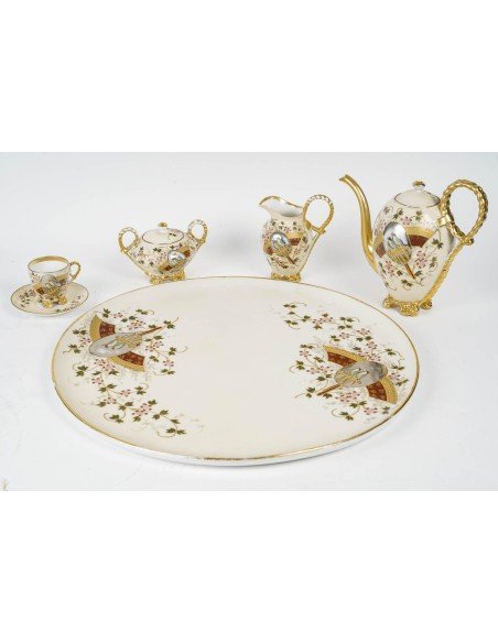 European Porcelain Coffee Service In The Taste Of Satsuma – Late 19th - Early 20th Century-photo-3