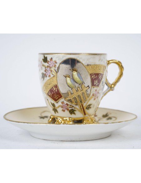 European Porcelain Coffee Service In The Taste Of Satsuma – Late 19th - Early 20th Century-photo-4