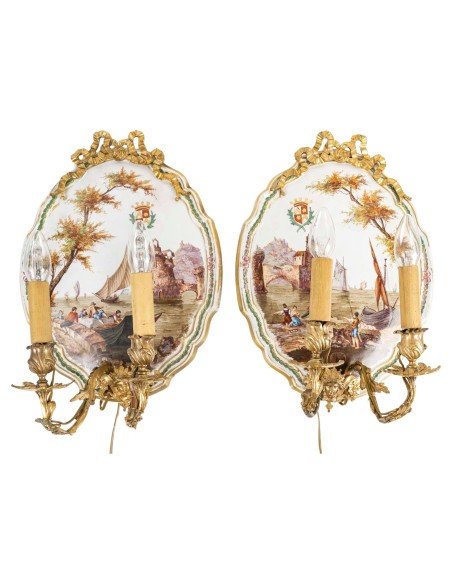 Lille Porcelain And Gilt Bronze Appliques – Ifn 19th Century