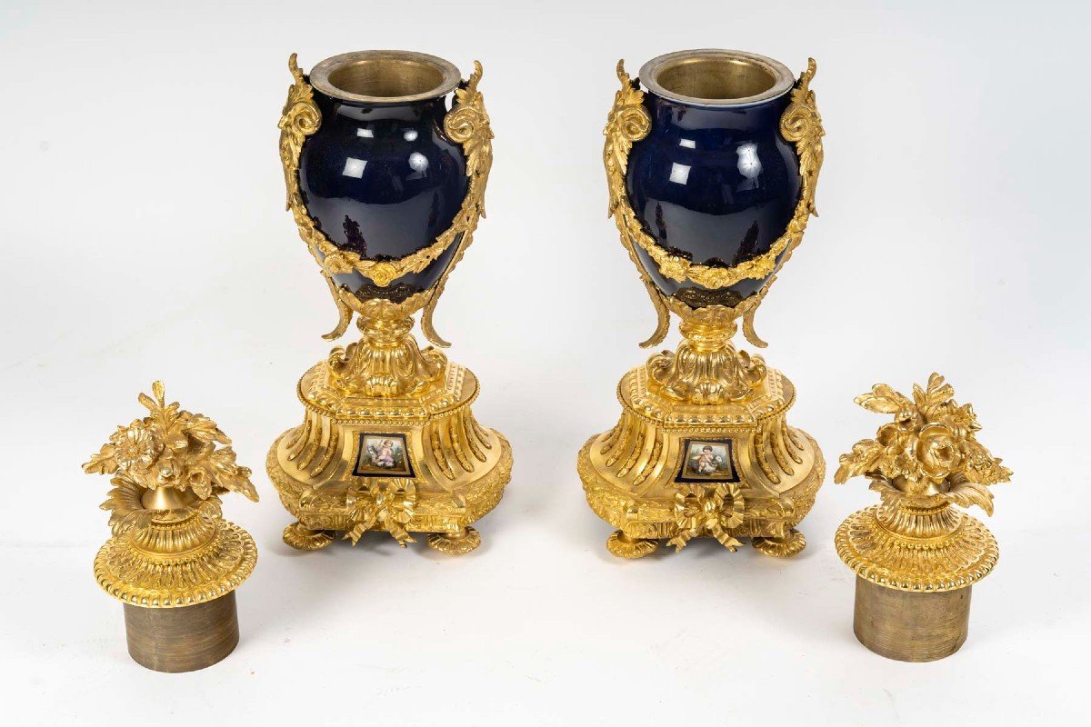 Garniture De Cheminée – XIXe Siècle-photo-4