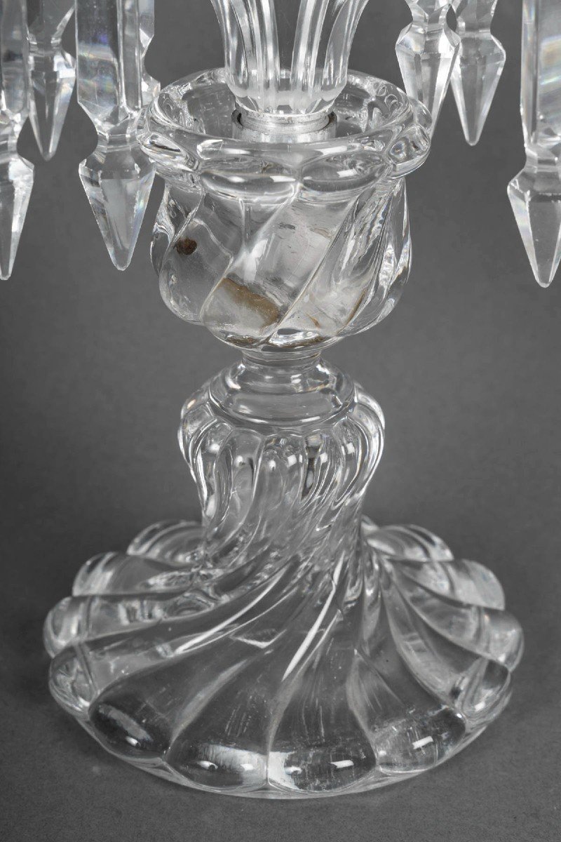 Paire de Candélabres Baccarat – Fin XIXᵉ / Début XXᵉ siècle-photo-3