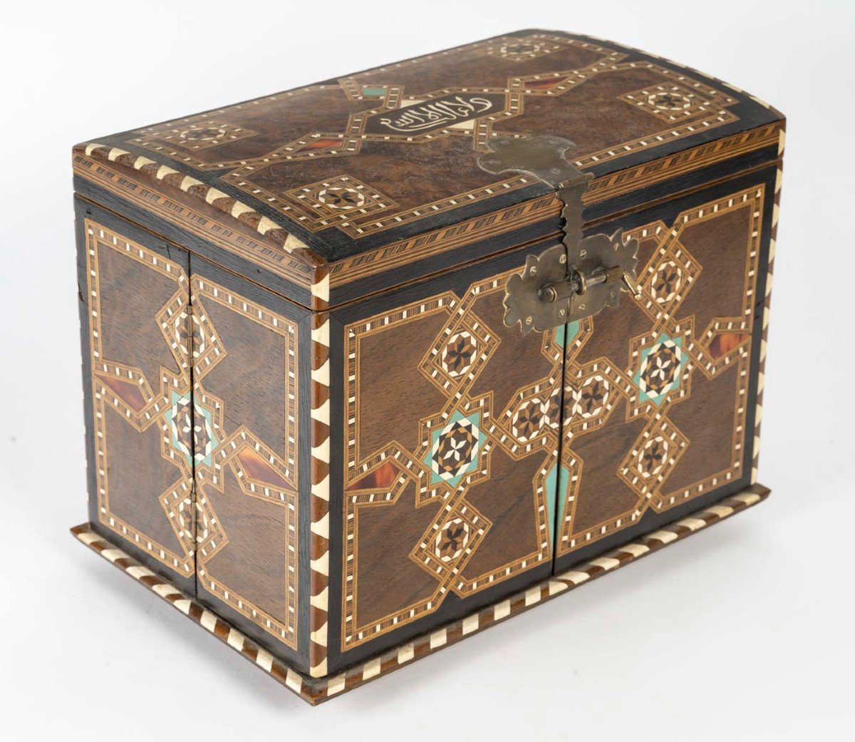 Andalusian Cabinet In Marquetry Wood – Late 19th Century