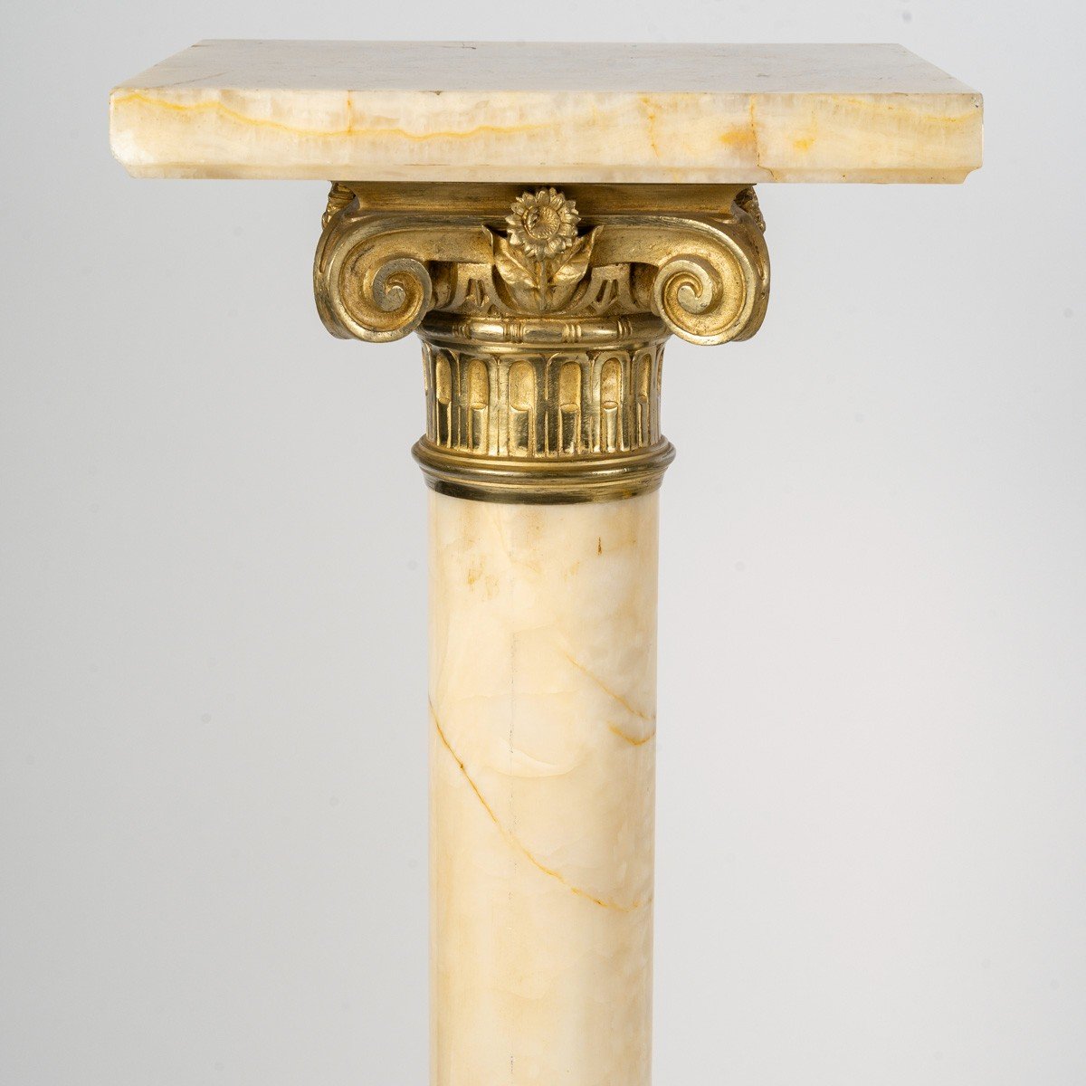 Pair Of Marble And Bronze Columns – Neoclassical Style, Late 19th - Early 20th Century-photo-2