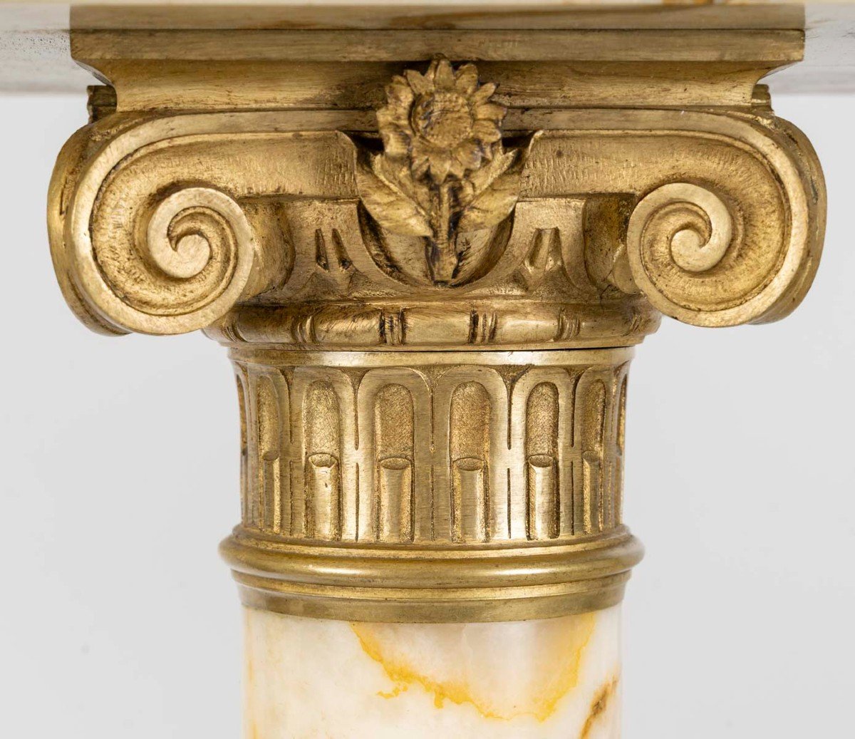 Pair Of Marble And Bronze Columns – Neoclassical Style, Late 19th - Early 20th Century-photo-2