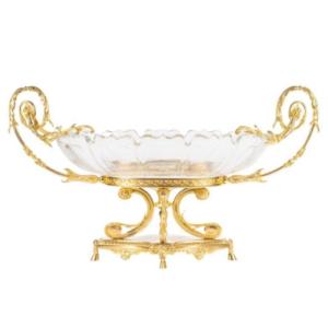 Importante Coupe En Cristal De Baccarat Et Bronze Doré Du XIXème Siècle