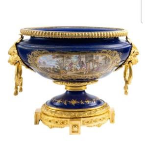 Porcelain Cup, Signature Sèvres And Gilt Bronze XIX Th