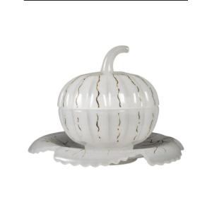 Pumpkin Shaped Opaline Candy Box 