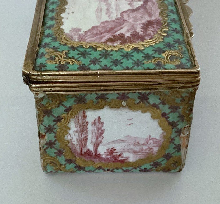 Enamel Snuff Bottle Andreas Bechdolff (1734-1807) Ellwangen 11 X 4 X 5 Cm-photo-2