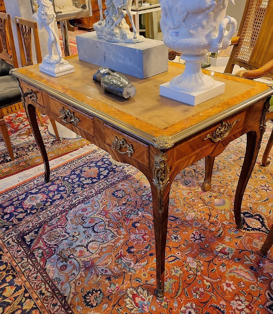 Louis XV Flat Desk Around 1750 H. 76 Cm, L. 117 Cm, D. 66 Cm-photo-4