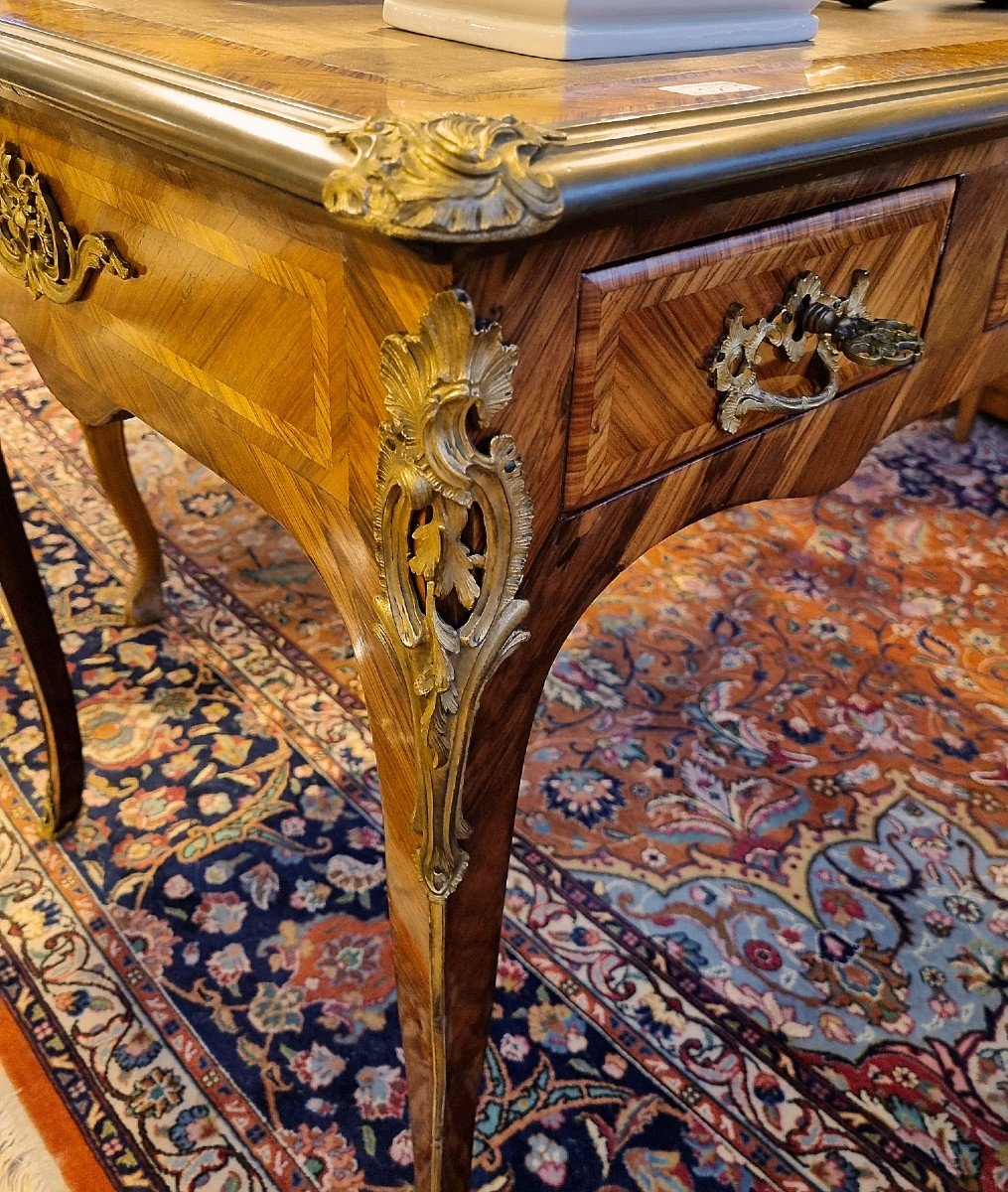 Louis XV Flat Desk Around 1750 H. 76 Cm, L. 117 Cm, D. 66 Cm-photo-1