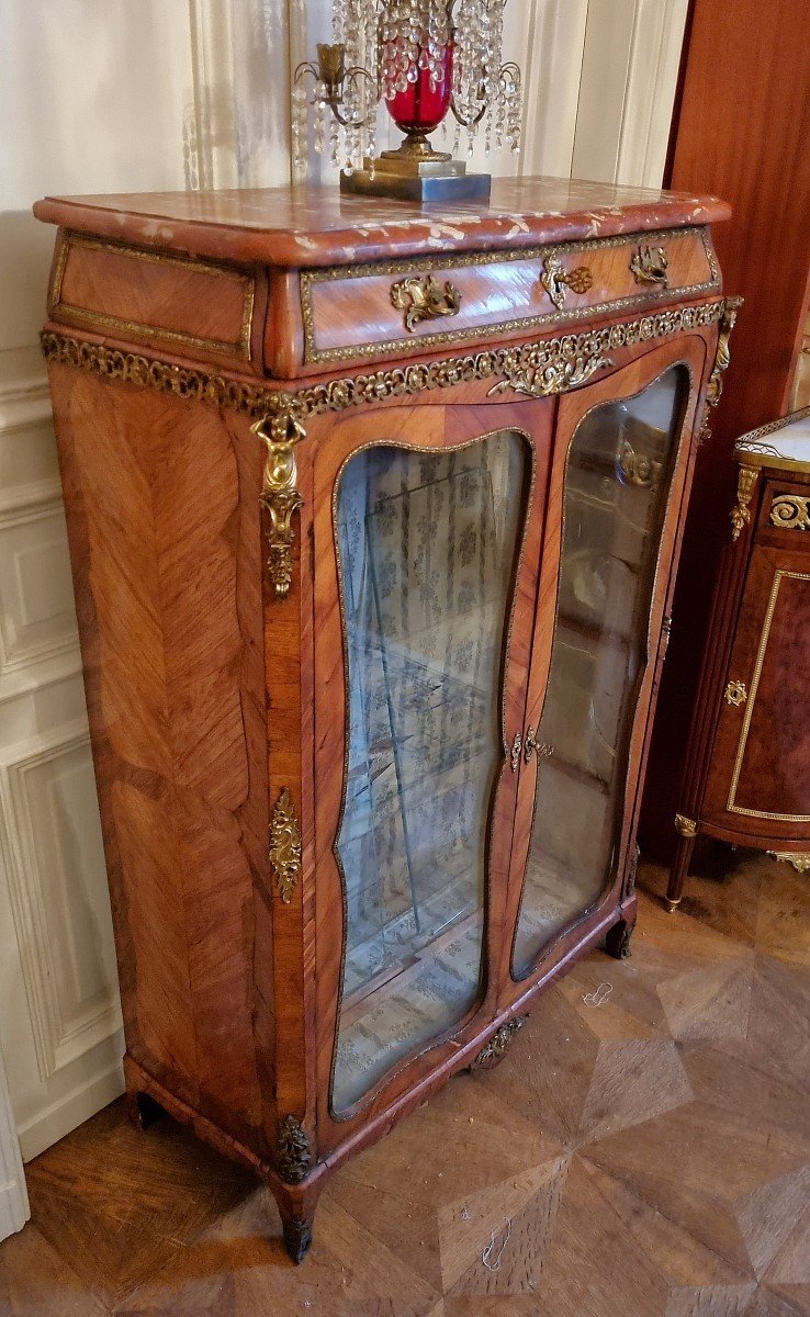 Vitrine Louis XV Vers 1760   Estampillée P Roussel    Pierre Roussel 1723-1782-photo-6