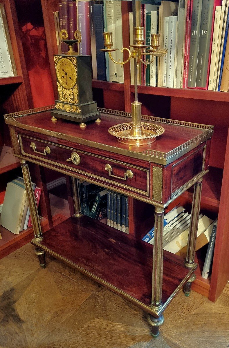 Louis XVI Console Around 1775 Stamped Jb Saunier Jean Baptiste Saunier-photo-2