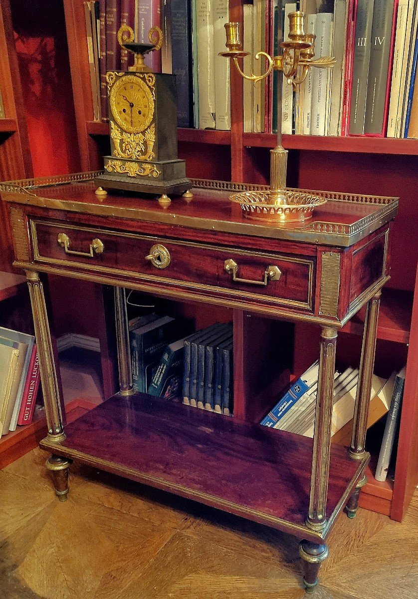 Louis XVI Console Around 1775 Stamped Jb Saunier Jean Baptiste Saunier-photo-3