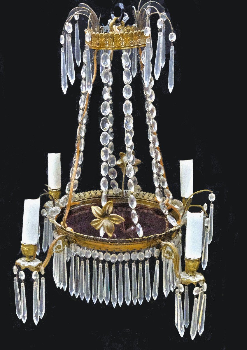 Lustre Russie Empire 19ème Siècle  H. 55 Cm