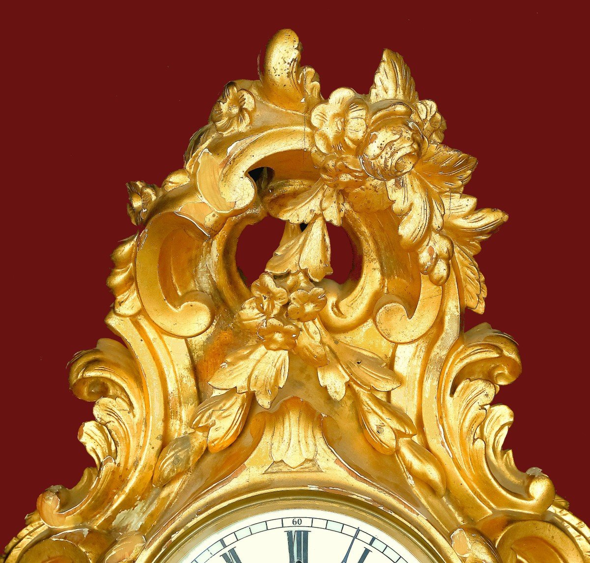 Grande Cartel Sweden Louis XV Rococo Circa 1765 Signed On The Dial Ma Siltberg I Wilby-photo-3