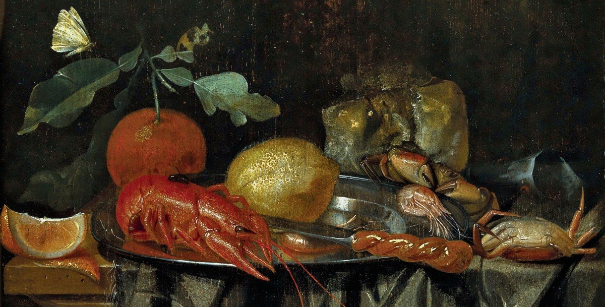 Harmen Loeding 1637-1673  Nature Morte Au Homard   Expertise Dr.meijer Amsterdam-photo-4