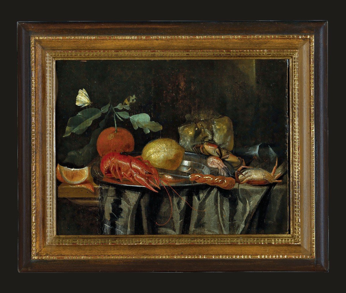 Harmen Loeding 1637-1673  Nature Morte Au Homard   Expertise Dr.meijer Amsterdam