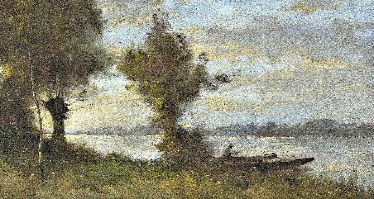 Paul Désiré Trouillebert (1829-1900)  Les Bords De La Loire  - Signé  CATALOGUE RAISONNE-photo-2