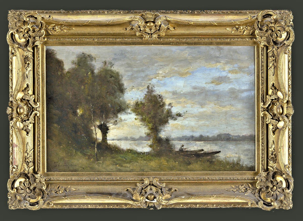 Paul Désiré Trouillebert (1829-1900)  Les Bords De La Loire  - Signé  CATALOGUE RAISONNE