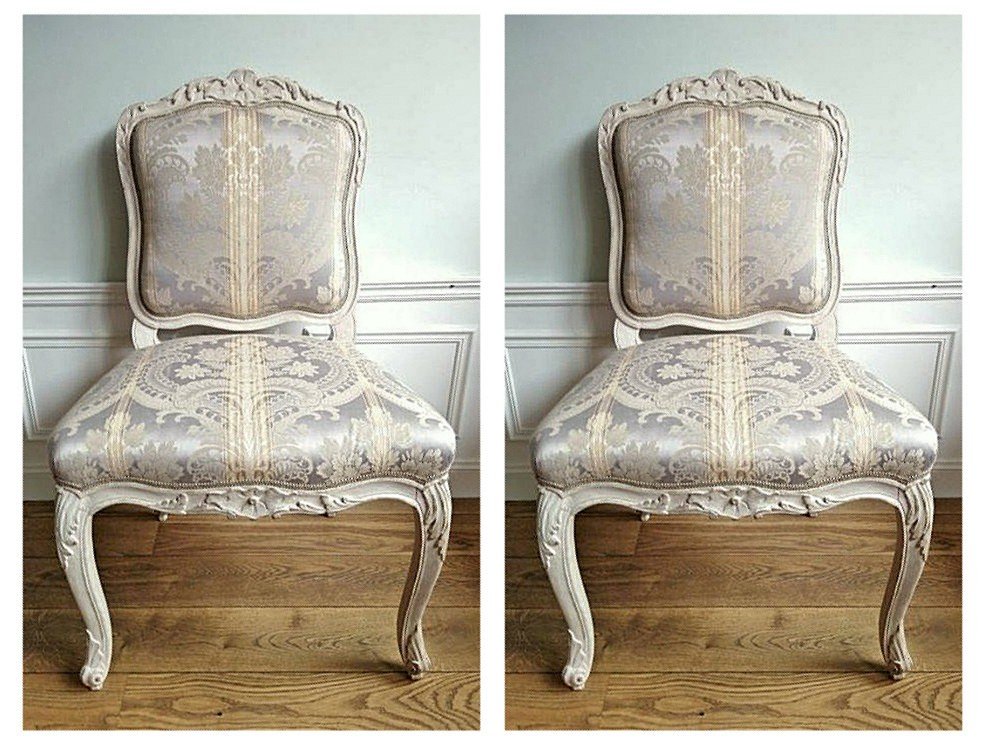 Pair Louis XV Armchairs Circa 1750 Stamped Leduc - Pierre Leduc (circa 1685 - June 25, 1765)