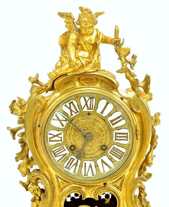 Pendule  Louis XV Vers 1750   H. 51 Cm. P. 33 Cm. P. 15 Cm. -photo-2