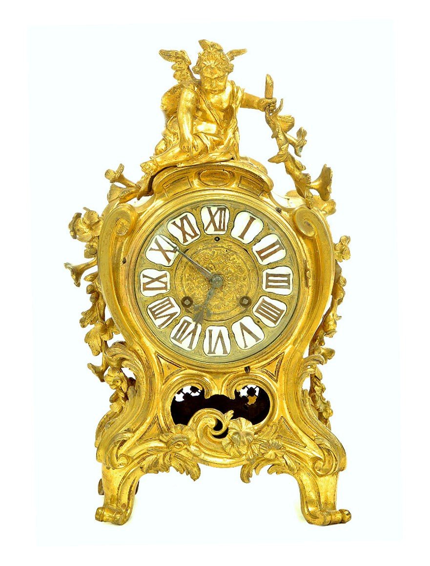 Pendule  Louis XV Vers 1750   H. 51 Cm. P. 33 Cm. P. 15 Cm. -photo-4