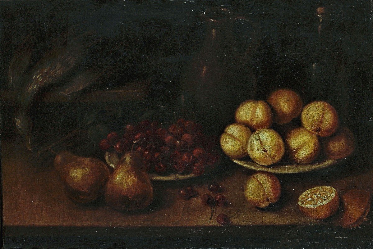 17th Century Spanish Master. Still Life Oil On Canvas 46.5 X 68 Cm-photo-4