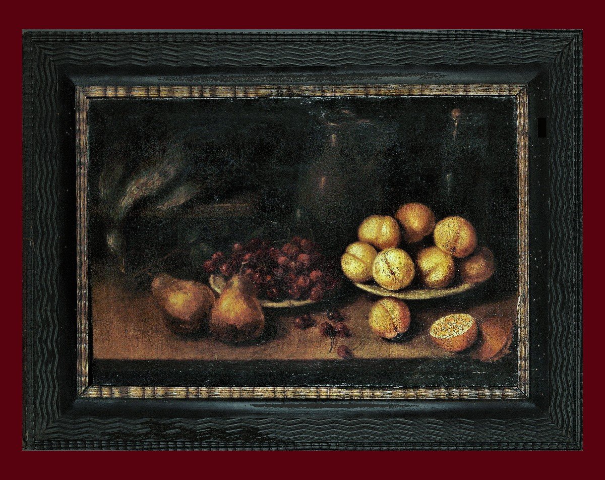 17th Century Spanish Master. Still Life Oil On Canvas 46.5 X 68 Cm