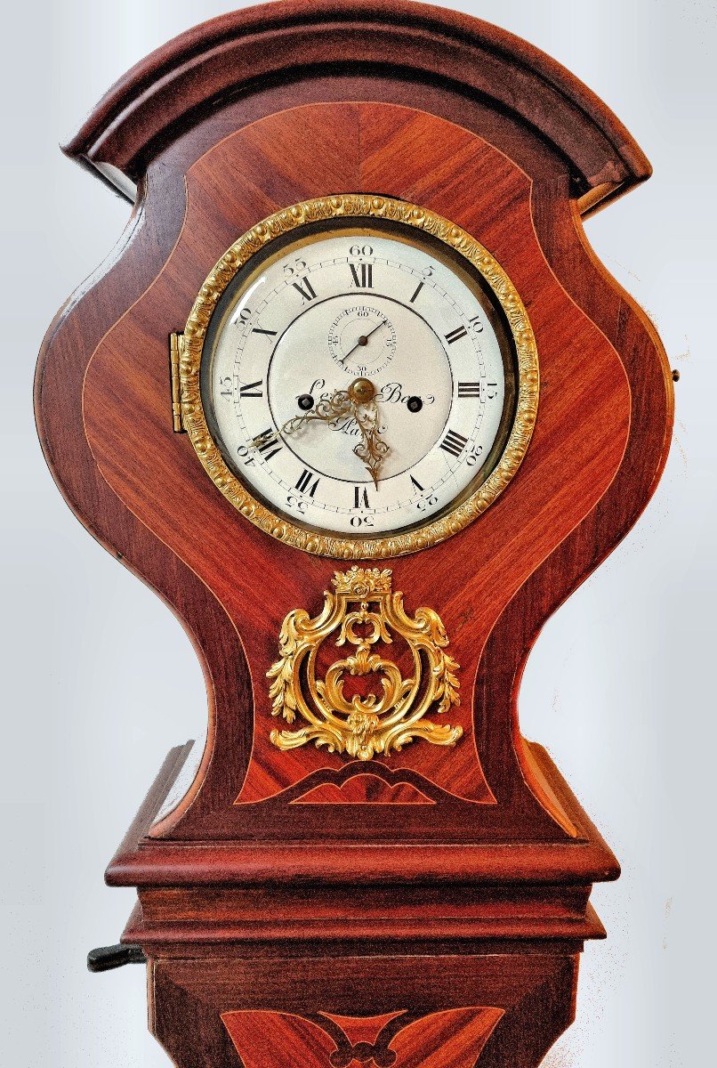 Regulateur Louis XV Vers 1750 Aiguilles Des Heures, Minutes Et Secondes Signé Le Bon (lebon)-photo-3