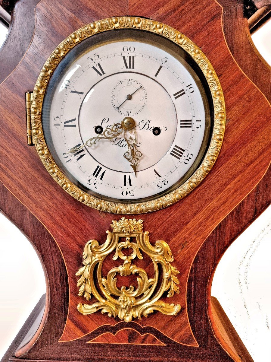 Regulateur Louis XV Vers 1750 Aiguilles Des Heures, Minutes Et Secondes Signé Le Bon (lebon)-photo-4