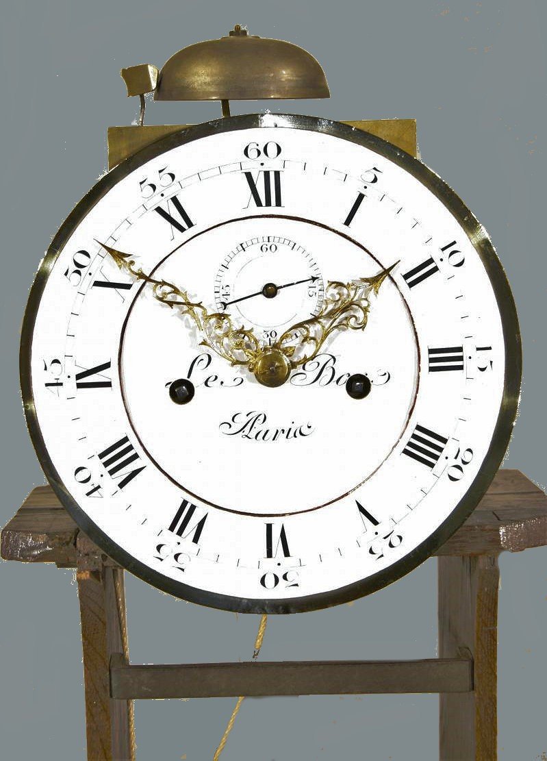 Louis XV Regulator Around 1750 Hour, Minute And Second Hands Signed Le Bon (lebon)-photo-3