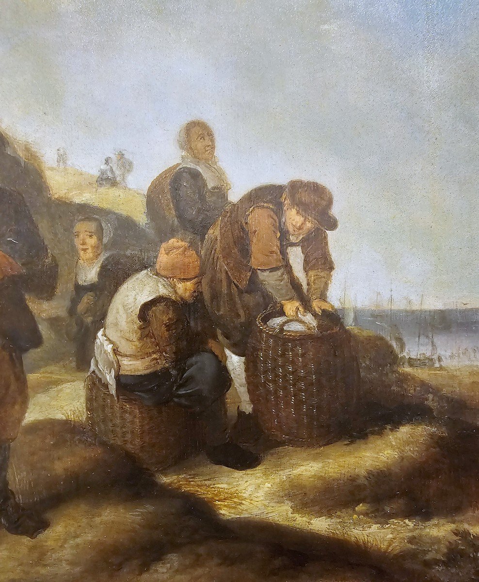 Klaes Molenaer Haarlem 1630-1676 The Return Of The Fishermen - Expertise Dr. Meijer Amsterdam-photo-3