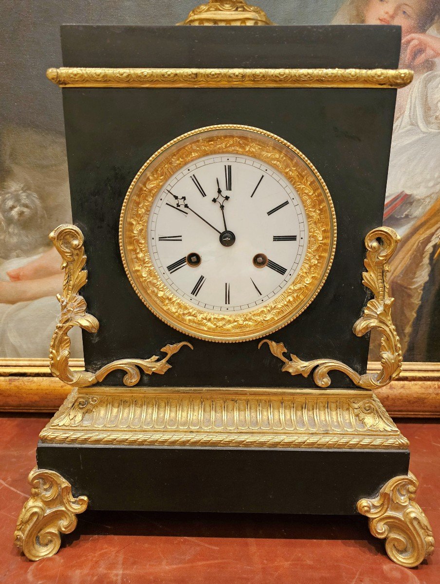 Pendule Louis Philippe Vers 1830     H. 46 Cm. L. 30cm P. 14 Cm   -photo-3