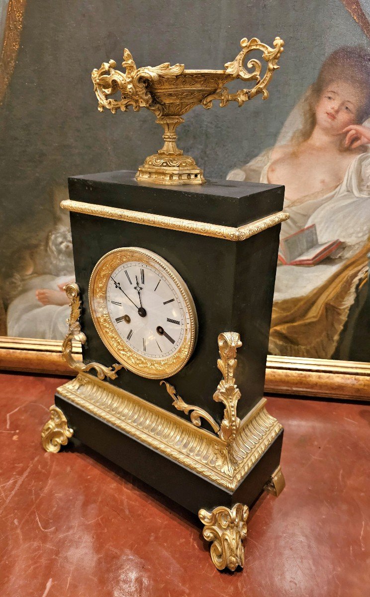 Pendule Louis Philippe Vers 1830     H. 46 Cm. L. 30cm P. 14 Cm   -photo-4