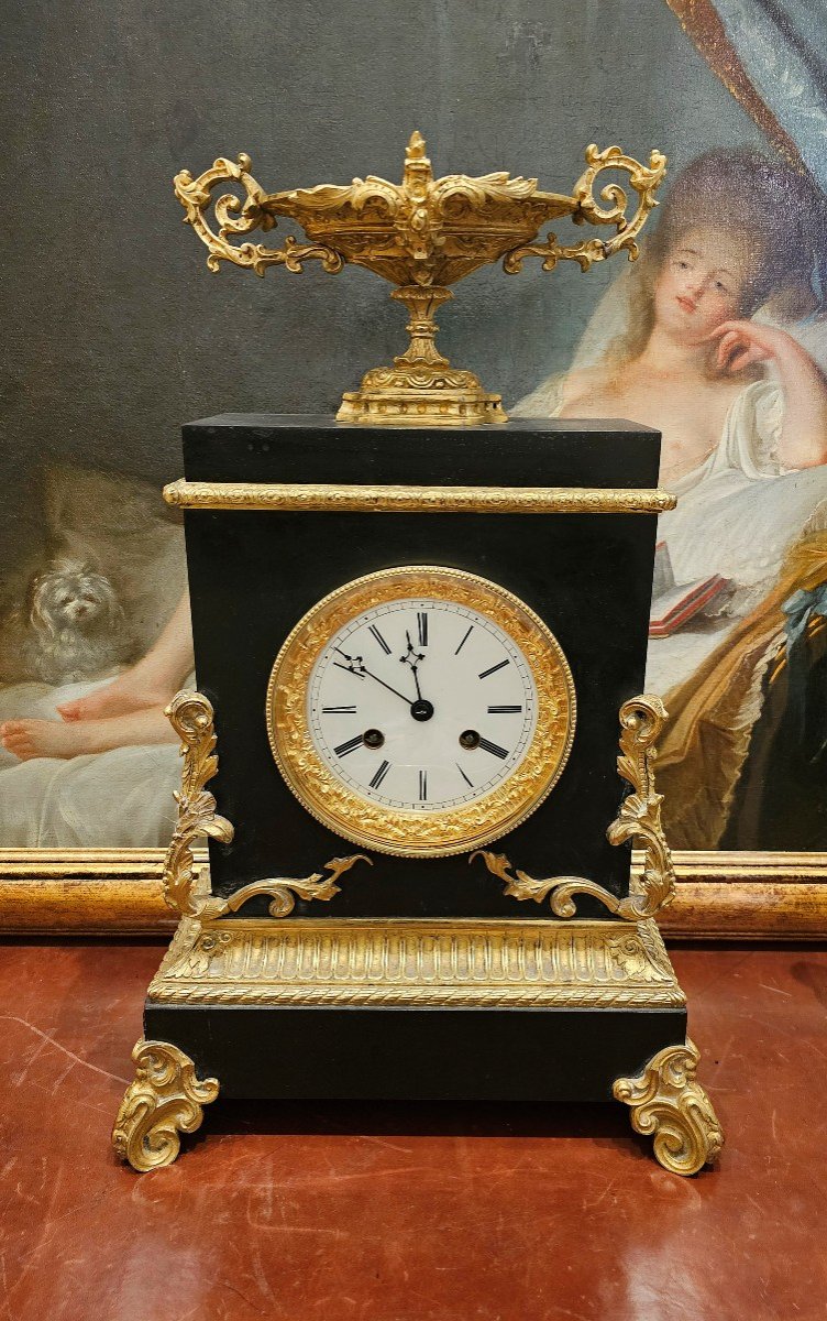 Pendule Louis Philippe Vers 1830     H. 46 Cm. L. 30cm P. 14 Cm   -photo-1