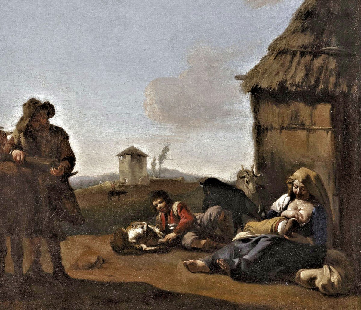 Jan Miel 1599-1663 Pastoral Idyll - Expertise Dr. Fred Meijer, Amsterdam-photo-2