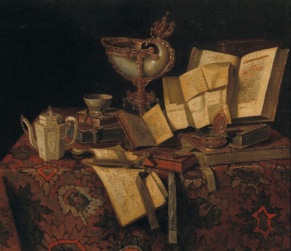 Pseudo-roestraten Actif 1675-1725  Nature Morte  Expertise Dr. Fred G. Meijer Amsterdam-photo-2