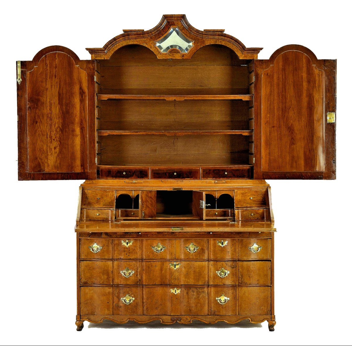 Armoire De Cabinet secretaire Baroque 2e Quart Du 18ème Siècle. Suède Hugo Fürloh-photo-4