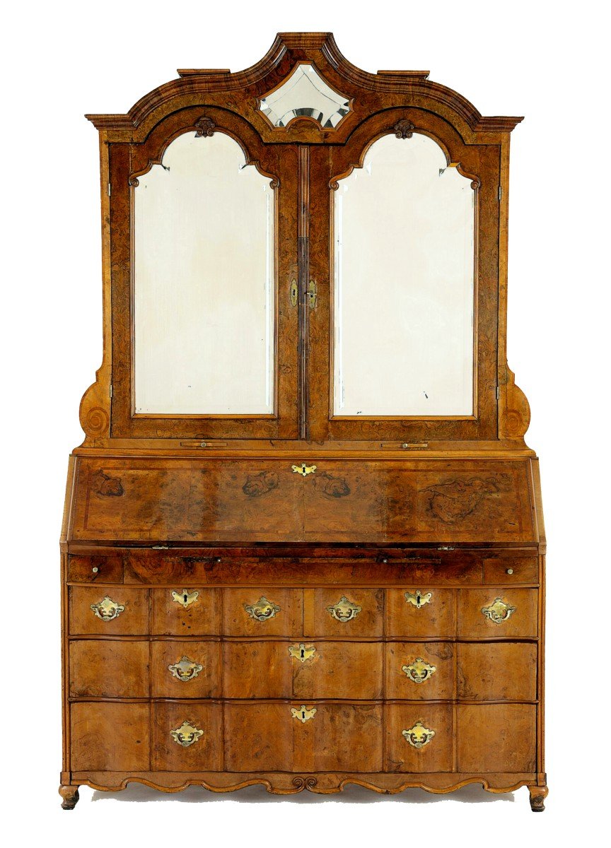 Baroque Secretary Cabinet Cupboard 2nd Quarter From The 18th Century. Sweden Hugo Fürloh