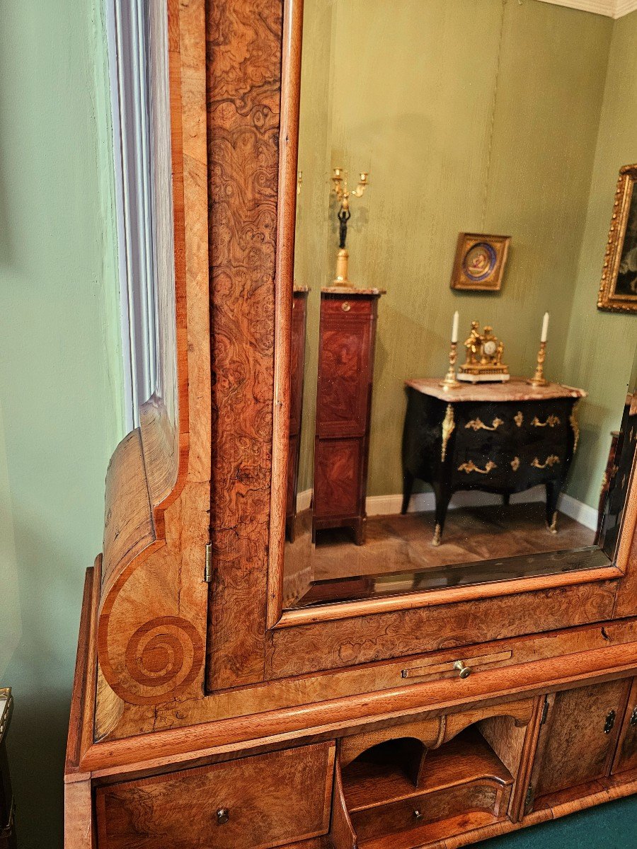 Armoire De Cabinet Baroque 2e Quart Du 18ème Siècle. Italie  Secrétaire Venise-photo-5