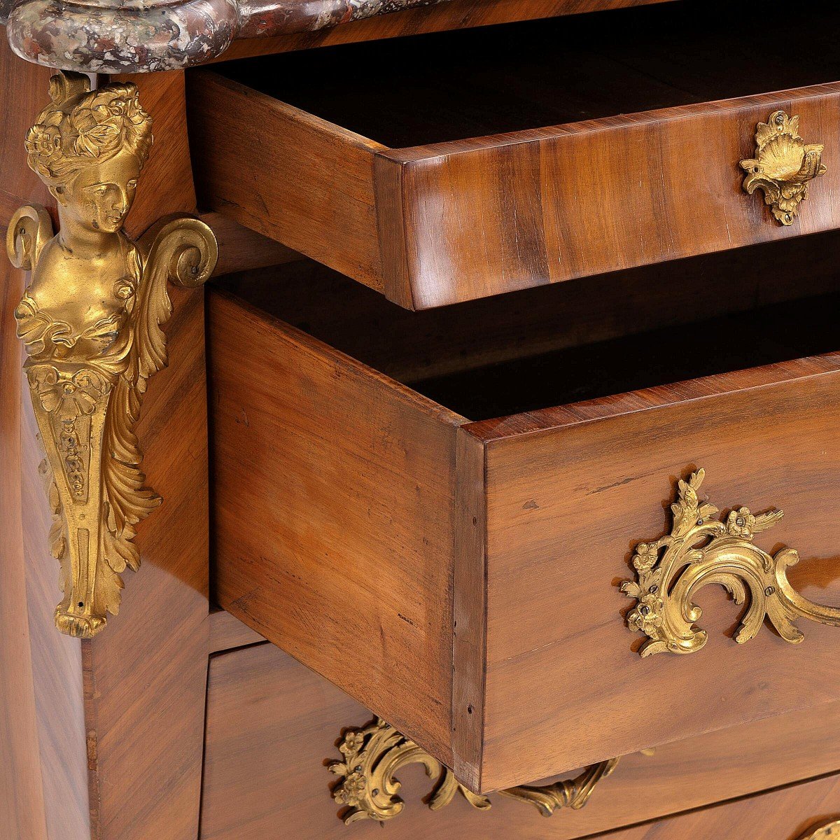 Louis XV Chest Of Drawers Stamped I.dubois Circa 1760 Jacques Dubois 1693-1763-photo-1