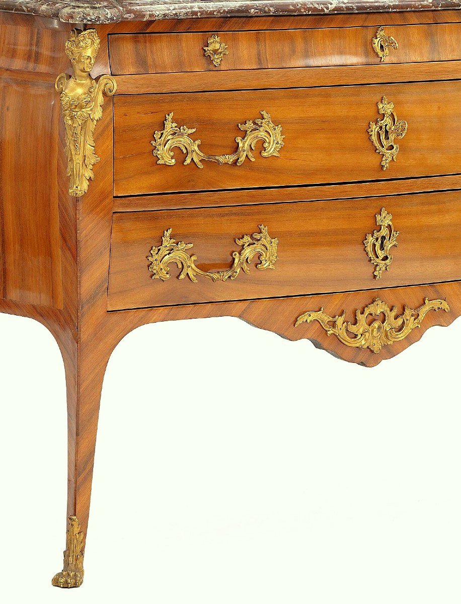 Louis XV Chest Of Drawers Stamped I.dubois Circa 1760 Jacques Dubois 1693-1763-photo-3