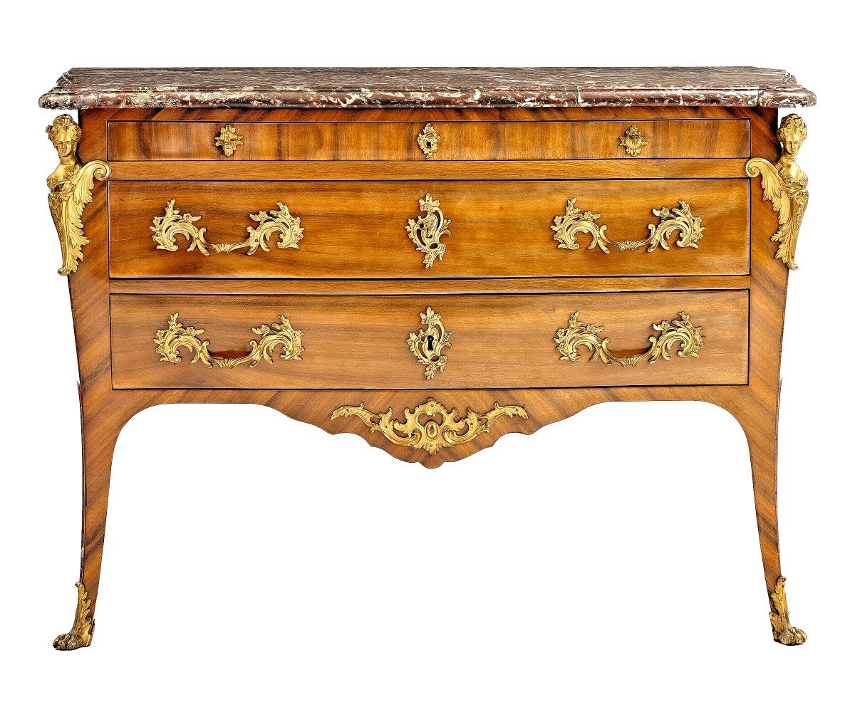 Louis XV Chest Of Drawers Stamped I.dubois Circa 1760 Jacques Dubois 1693-1763-photo-5