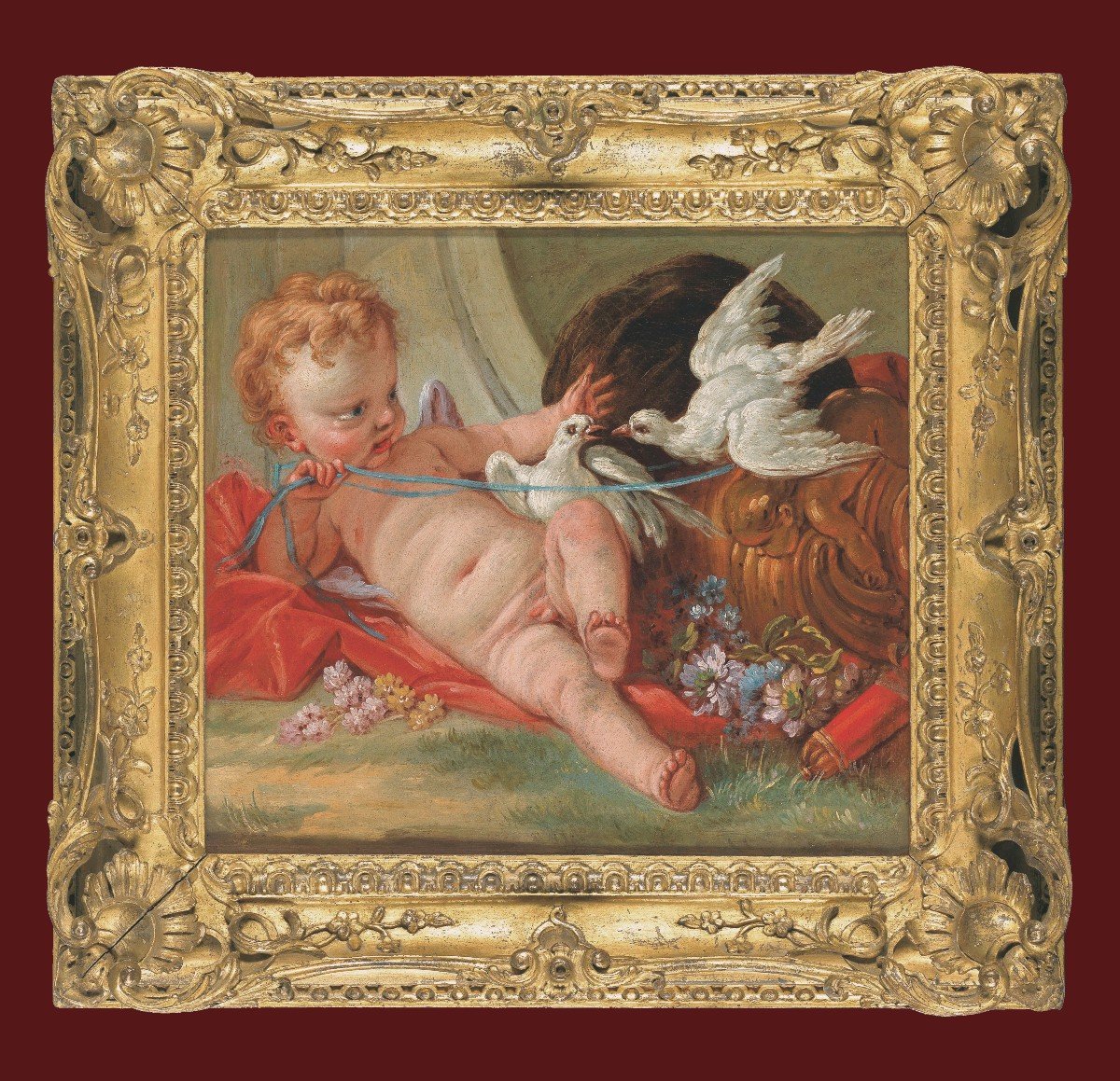 François Boucher (paris 1703-1770) Love - A. Ananoff, D. Wildenstein 1976 And 1980