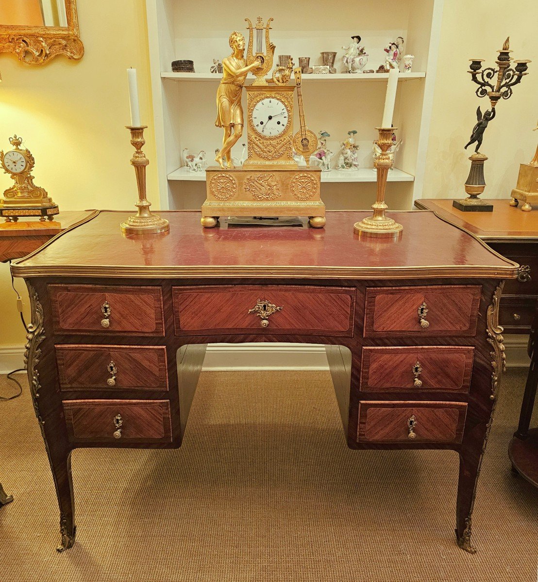 Louis XV Joseph Schmitz Flat Desk Secretary 