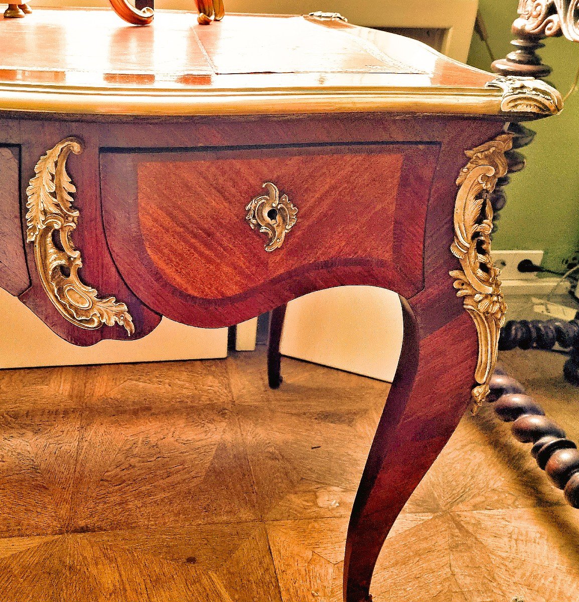 Louis XV Bureau Plat Circa 1750 Pierre Roussel Attr. Pierre Roussel 1732-1782 -photo-4