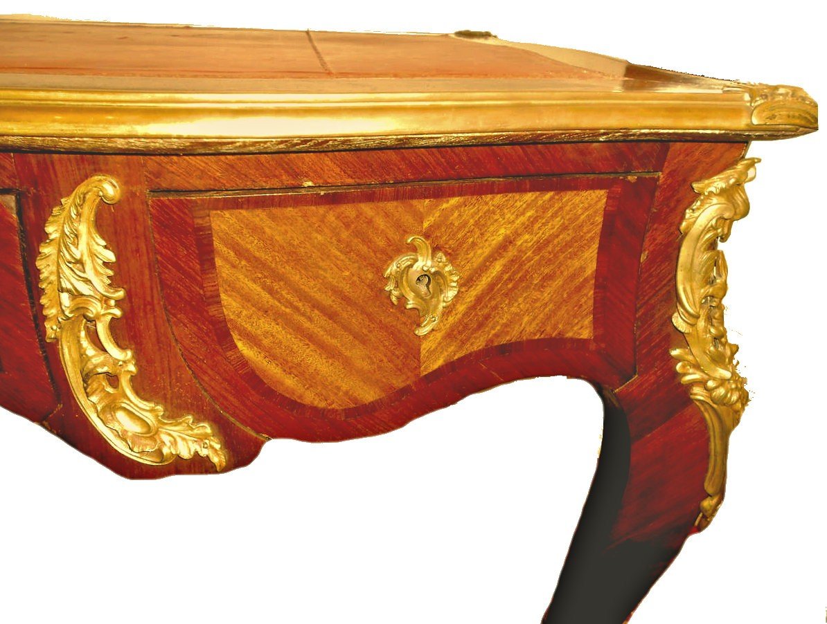 Louis XV Bureau Plat Circa 1750 Pierre Roussel Attr. Pierre Roussel 1732-1782 -photo-1